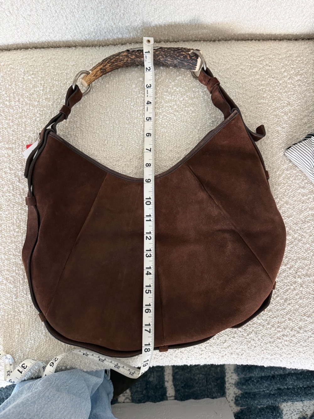 Yves Saint Laurent Brown Suede Mombasa Bag - Picture 5 of 6